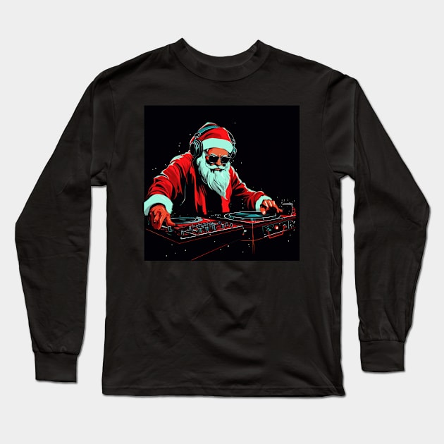 DJ Santa Long Sleeve T-Shirt by Delta Zero Seven